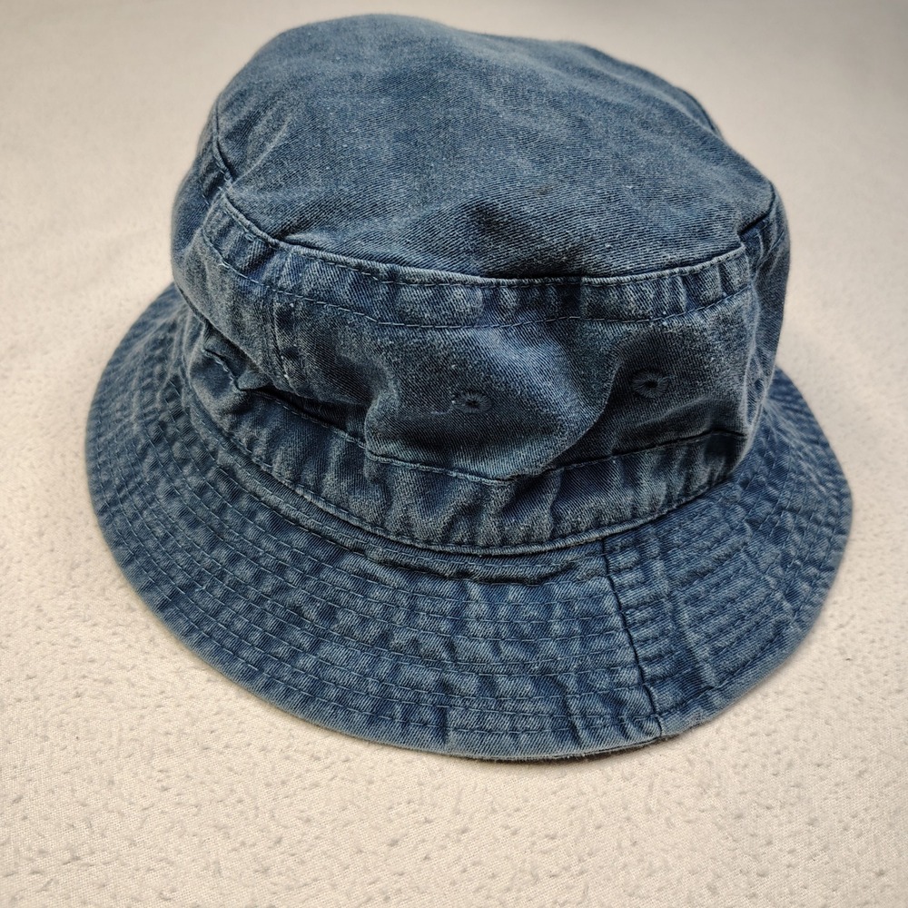 Simms Mens Bucket Hat S/M Blue Denim Cotton Fishing Sun Protection Gorpcore